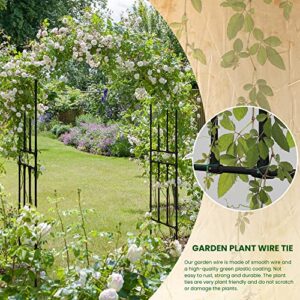 Olle Garden Arbor 95" High 59" Wide Easy to Assemble Wedding Arches for Ceremony Lightweight Garden Trellis Arch Garden Arch Trellis for Climbing Plants , Black