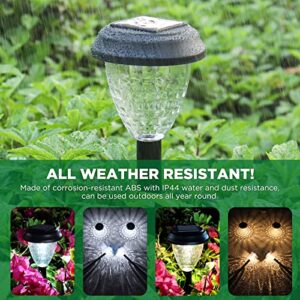 URAGO Super Bright Solar Lights Outdoor Waterproof 10 Pack, Dusk to Dawn Up to 12 Hrs Solar Powered Outdoor Pathway Garden Lights Auto On/Off, LED Landscape Lighting Decorative for Walkway Patio Yard