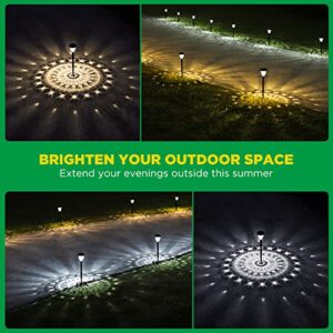 URAGO Super Bright Solar Lights Outdoor Waterproof 10 Pack, Dusk to Dawn Up to 12 Hrs Solar Powered Outdoor Pathway Garden Lights Auto On/Off, LED Landscape Lighting Decorative for Walkway Patio Yard