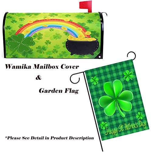 St Patricks Day Garden Flag,Happy St Patrick's Day Flag Double Sided 12x18, Shamrock Green Buffalo Plaid Outdoor Flags Lucky Clovers Happy St Patty's Day Irish House Flag Yard Banners for Home Lawn