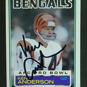 Ken Anderson Signed Football Card with JSA COA