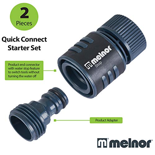 Melnor 65117-AMZ QuickConnect 2 Piece Product End Starter Set, Color-Coded
