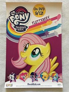 my little pony – 12″x18″ d/s original promo movie poster sdcc 2017 fluttershy equestria girls