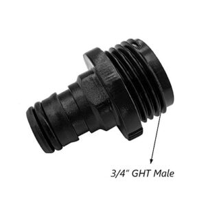 10 Pack Plastic Garden Hose Quick Connect Fittings Male Hose Quick Connector Adapters 3/4 Inch GHT Male Nipples Quick Release Kit for Water Hose Coupling
