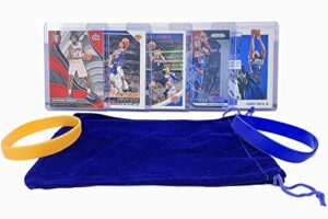 new york knicks basketball cards: alec burks, rj barrett, kevin knox, mitchell robinson, reggie bullock, julius randle assorted basketball trading card and wristbands bundle