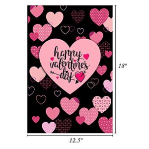 Flagmax Valentine Flag, Double Sided Valentine's Day Flag Love Combination Valentine Garden Flag 12 x 18 Inch Valentine House Flags for Valentine's Day Decoration