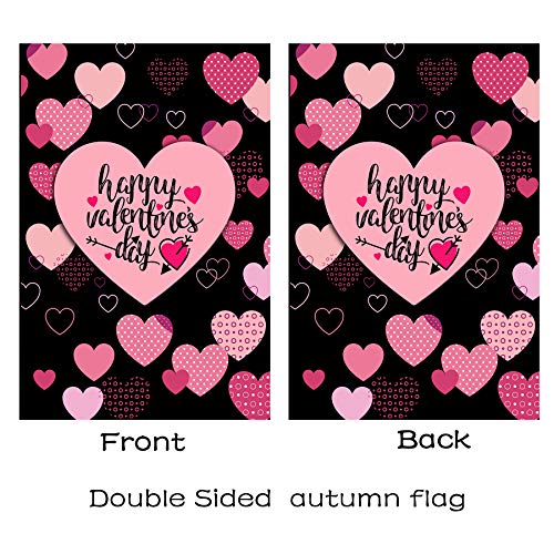 Flagmax Valentine Flag, Double Sided Valentine's Day Flag Love Combination Valentine Garden Flag 12 x 18 Inch Valentine House Flags for Valentine's Day Decoration
