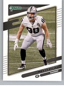 2021 donruss #87 maxx crosby las vegas raiders nfl football card nm-mt