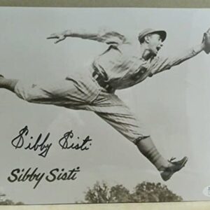 Sibby Sisti Signed 8x10 Baseball Photo JSA Sticker No Card