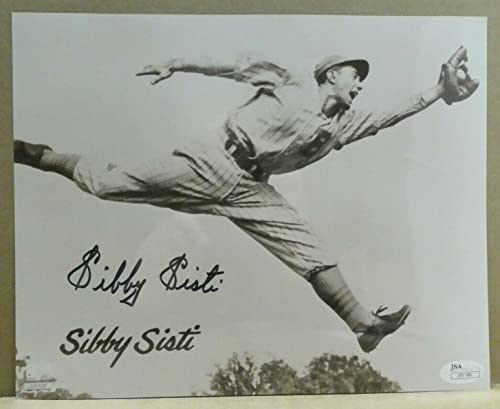 Sibby Sisti Signed 8x10 Baseball Photo JSA Sticker No Card