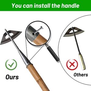 HRADHOL All-Steel Hardened Hollow Hoe,Garden Hoes for Weeding,Hollow Hoe for Gardening,Hoe Garden Tool,Garden Hoe for Backyard Weeding, Loosening, Farm Planting 2