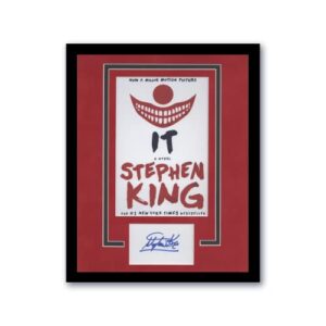 stephen king”it” autograph signed photo custom matted 11×14 framed display acoa loa