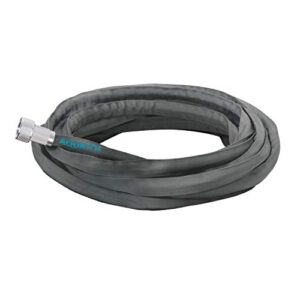 aqua joe ajfjh25-pro fiberjacket garden hose w/metal fittings and twist nozzle, 600 max psi rating