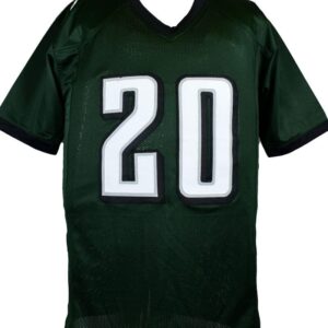 Brian Dawkins Autographed Green Pro Style Jersey - Beckett W Hologram Black