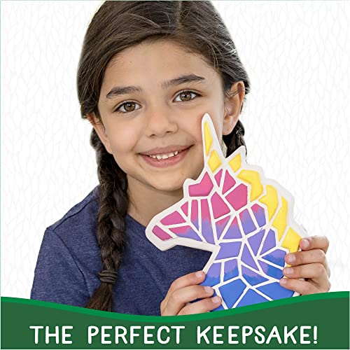 Creative Roots Mosaic Unicorn Stepping Stone, Includes 7-Inch Ceramic Stepping Stone & 6 Vibrant Paints, Mosaic Stepping Stone Kit, Paint Your Own Stepping Stone, DIY Stepping Stone Kit Ages 8+