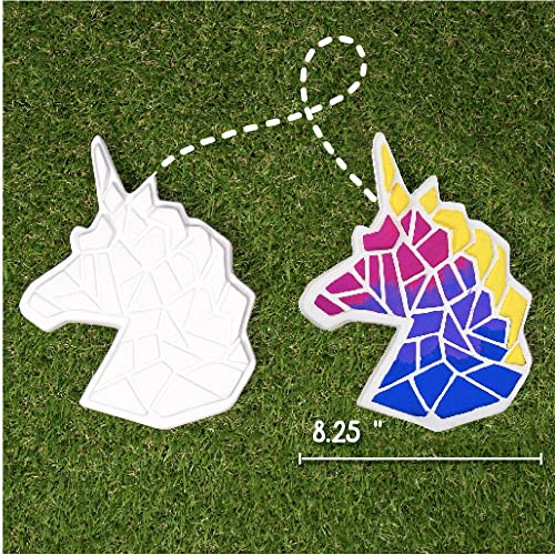 Creative Roots Mosaic Unicorn Stepping Stone, Includes 7-Inch Ceramic Stepping Stone & 6 Vibrant Paints, Mosaic Stepping Stone Kit, Paint Your Own Stepping Stone, DIY Stepping Stone Kit Ages 8+