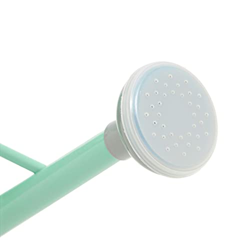 Small Mint Green Plastic Watering Can with Long Spout Sprinkler Head for Garden, Indoor and Outdoor Plants, Flowers (0.4 Gallon)