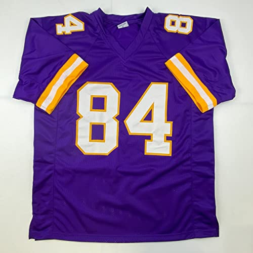 Autographed/Signed Randy Moss Straight Cash Homie Minnesota Purple Football Jersey JSA COA