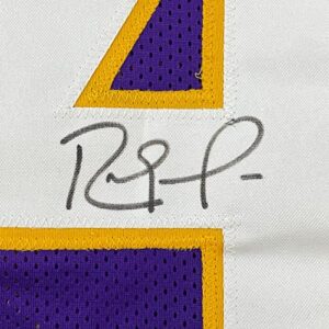 Autographed/Signed Randy Moss Straight Cash Homie Minnesota Purple Football Jersey JSA COA