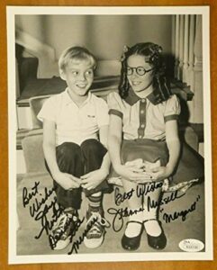 dennis the menace dennis and margaret signed 8×10 photo with jsa sticker no card