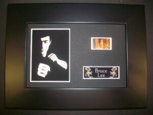 bruce lee framed film cell display collectible movie memorabilia complements poster book theater