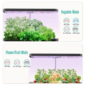 COLIBEN 12 Pods Hydroponics Growing System,Indoor Garden with 36W Full Spectrum LED Grow Light,Auto-Timer,Adjustable Height, Silent Water Pump,4.5L Water Tank,Herb Garden Germination Kit (12 Sponges)