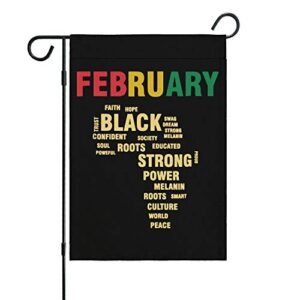 february black history month afro colors garden flag,burlap yard flag double sided,holiday rustic farmhouse outdoor personalized decoration 12.5”x18”