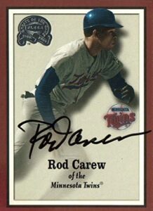 rod carew baseball autographed signed card with jsa coa