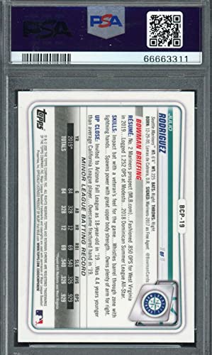 Julio Rodriguez 2020 Bowman Chrome Baseball Rookie Card RC #BCP19 Graded PSA 10