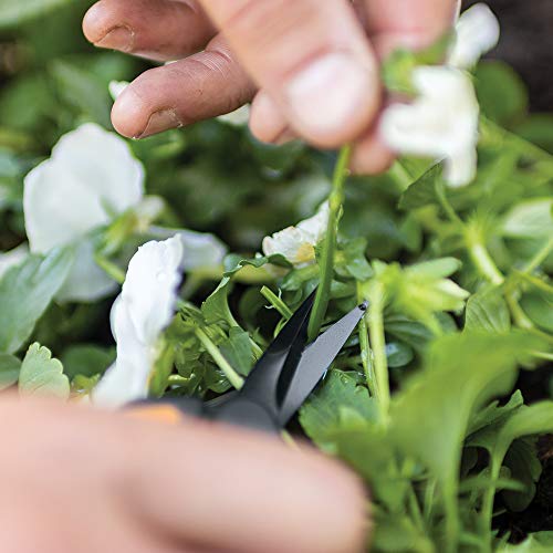 Fiskars Micro-Tip Pruning Snips Garden Shears - Plant Cutting Scissors with Sharp Precision-Ground Non-Stick Blade - 2-Count