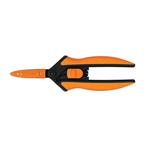 Fiskars Micro-Tip Pruning Snips Garden Shears - Plant Cutting Scissors with Sharp Precision-Ground Non-Stick Blade - 2-Count