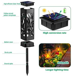 TomCare Solar Lights Outdoor Flickering Flames Solar Pathway Lights Solar Powered Decorative Solar Garden Lights Waterproof Solar Torch Lights Outdoor Landscape Lighting for Yard Patio Walkway, 8 Pack