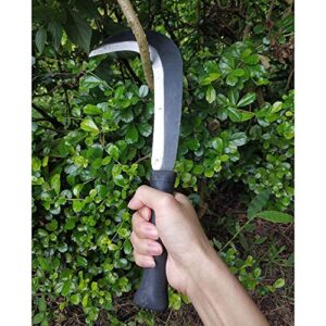 Billhook Sickle Machete Knife Brush Clearing Sickle Machete with Carbon Steel Blade Sickle Knife Billhook Machete Sickle for Grass, Harvest, Weeding Sickle Machete Billhook (2)