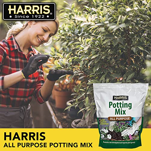 Harris All Purpose Premium Potting Soil Mix with Worm Castings and Other Nutrients, 4 Quarts