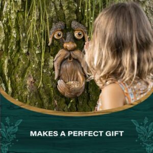 Tree Faces Decor Outdoor – Tree Hugger Yard Art Garden Decoration – Unique Bird Feeders for Outdoors and Indoors – Old Man Tree Art