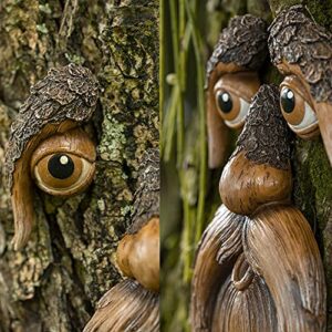 Tree Faces Decor Outdoor – Tree Hugger Yard Art Garden Decoration – Unique Bird Feeders for Outdoors and Indoors – Old Man Tree Art