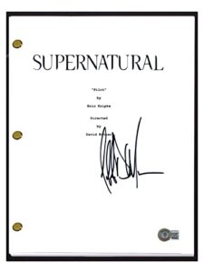 jeffrey dean morgan signed supernatural pilot episode script beckett bas coa