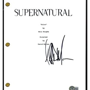 Jeffrey Dean Morgan Signed Supernatural Pilot Episode Script Beckett BAS COA