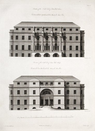 Elevation of the North End of Suton Park House/Elevation of the South End of Suton Park House.