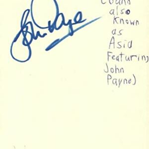 John Payne Vocalist Bassist Asia Rock Band Music Signed Index Card JSA COA