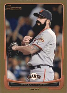 2012 bowman gold #89 brian wilson giants mlb baseball card nm-mt