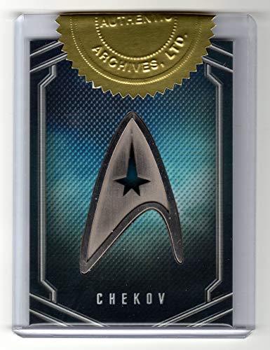 2017 Rittenhouse Archives Star Trek Beyond Uniform Command Badge UB6A Anton Yelchin as Chekov Archive Box Exclusive Card