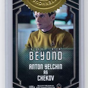 2017 Rittenhouse Archives Star Trek Beyond Uniform Command Badge UB6A Anton Yelchin as Chekov Archive Box Exclusive Card