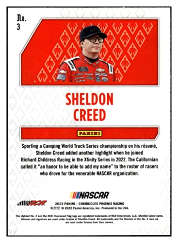 2022 Panini Chronicles Phoenix #3 SHELDON CREED NM+-MT+ NASCAR Racing Whelen/Richard Childress Racing/Chevrolet Racing