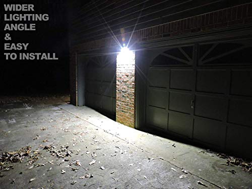 MagicPro Solar Lights Motion Sensor Solar Powered Light - 136 LED Outdoor Security Lighting for Porch, Garden, Driveway, Energy Saving, Durable and Waterproof White Light 2PK