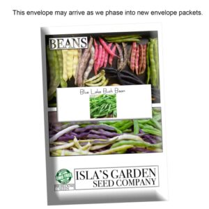 Blue Lake Bush Green Bean Seeds, 50+ Heirloom Seeds Per Packet, Non GMO Seeds, (Isla's Garden Seeds), Botanical Name: Phaseolus vulgaris