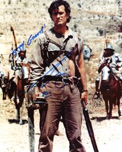bruce campbell signed / autographed 8×10 glossy photo as ash from army of darkness and evil dead. includes fanexpo fanexpo certificate of authenticity and proof of signing. entertainment autograph original.