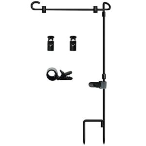 garden flag stand-holder-pole with flag stopper and clip waterproof powder-coated paint for house flags,decorative flags,yard flags,seasonal flags