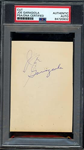 Joe Garagiola HOF Autographed Cut Card St. Louis Cardinals PSA/DNA - MLB Cut Signatures