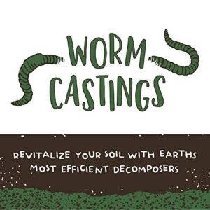 Earth Worm Castings – Organic Red Worm Compost Soil Amendment - .13 Cubic Foot ~6 Lbs - Approximately 1 Gallon - Organic Red Worm Vermiculture and Compost Home, Garden, Greenhouse, and Farm